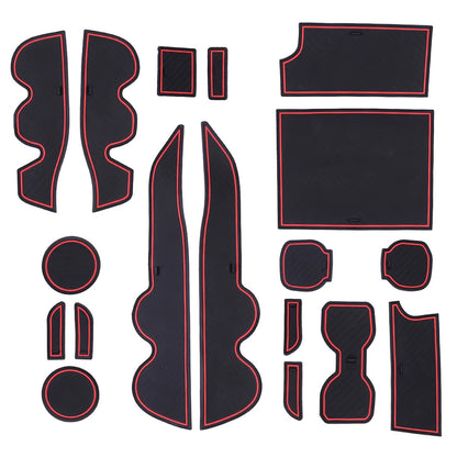 18pc Cup Door Center Console Liner Mat Trim for Toyota Tacoma (2016-2019)