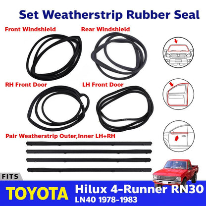 Set Weatherstrip Rubber Seal Fits Toyota Hilux RN30 / 4Runner 1978 - 1983