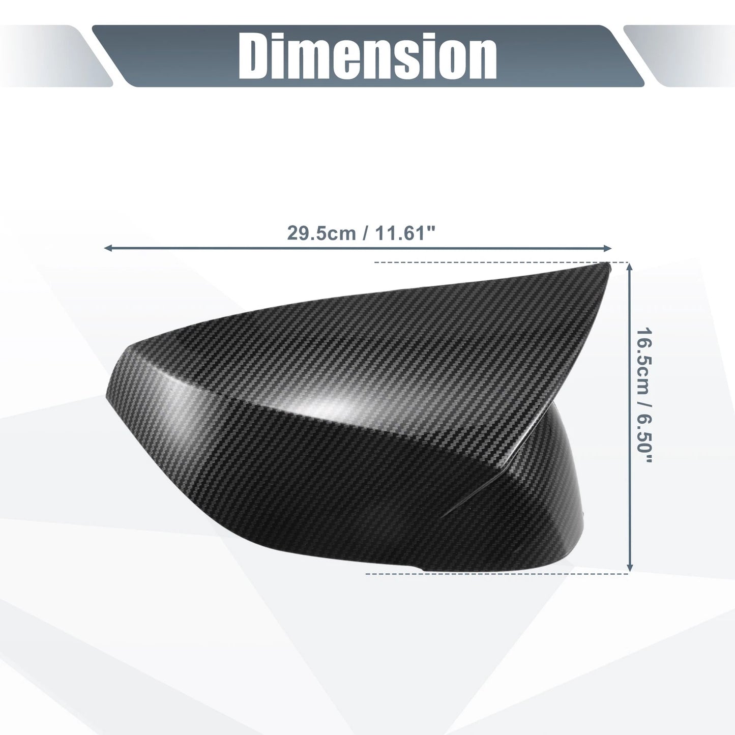 Pair Rearview Mirror Cover Overlay Carbon Fiber Pattern for INFINITI Q50