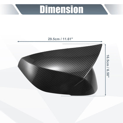Pair Rearview Mirror Cover Overlay Carbon Fiber Pattern for INFINITI Q50