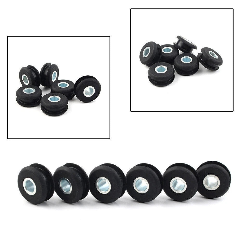 6 x Black Gas Tank Mounts for Harley Softail FXWG