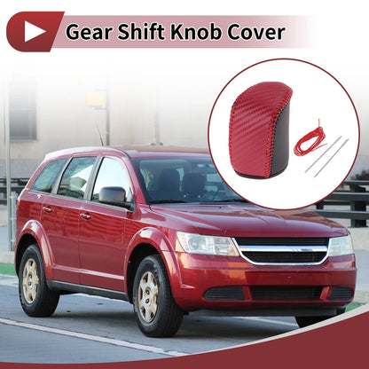 Gear Shift Knob Cover 1 x Dodge Journey Black Red (2011-2020)