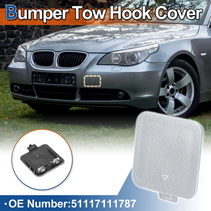 Tow Hook Cover for BMW 525i 530i Silver Tone