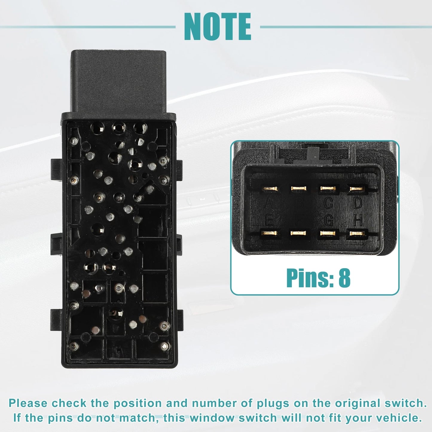 Front Left 6-Way Power Seat Switch for Chevrolet Avalanche (2007-2013)