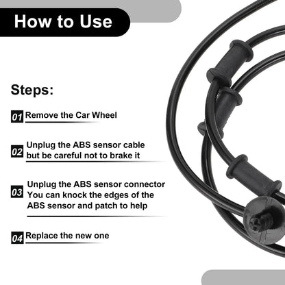 ABS Wheel Speed Sensor for Dodge Ram 2500 3500 Pickup (2009 - 2010)