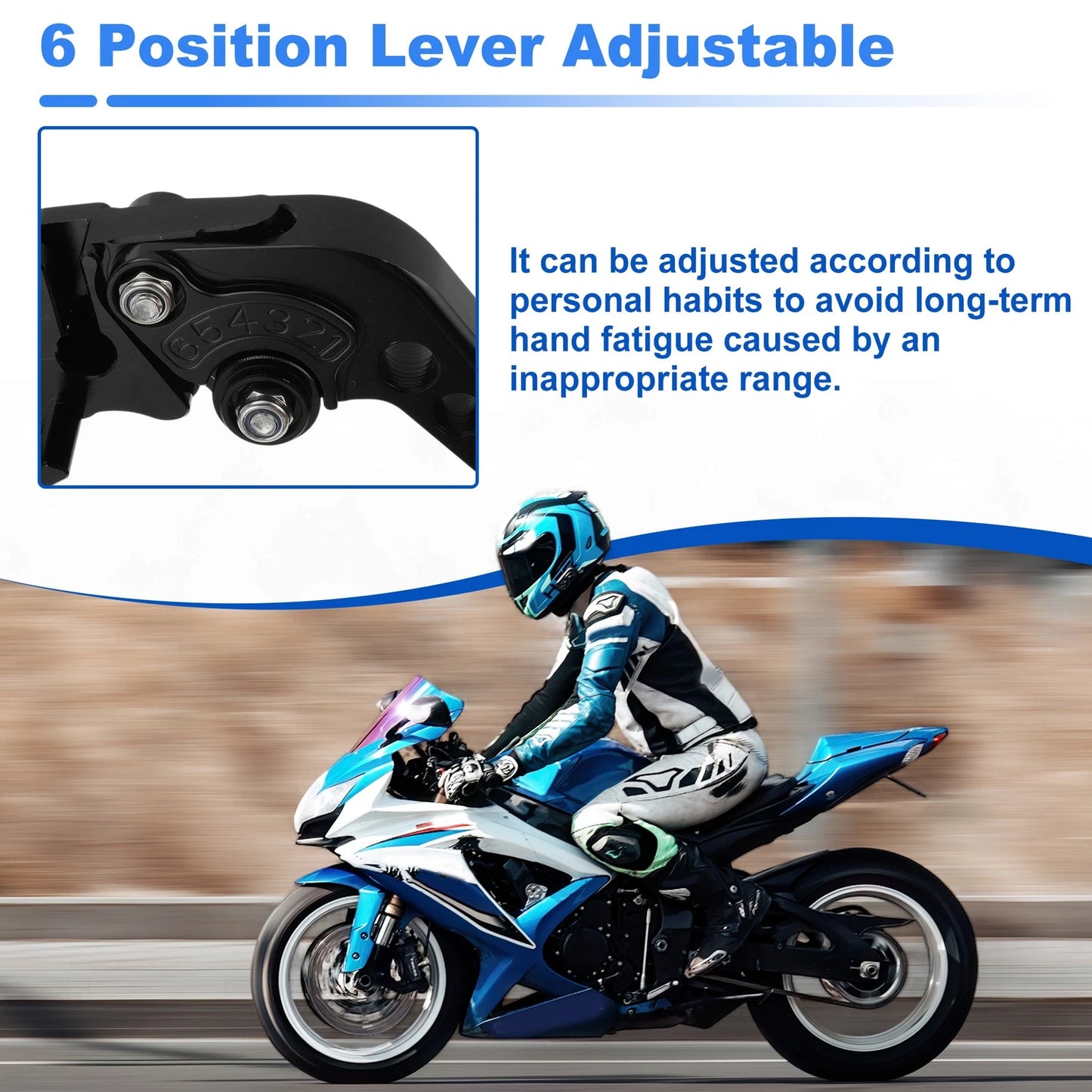 Short Brake Clutch Lever for Suzuki GSXR600 GSXR750 GSXR1000 (2001-2023)