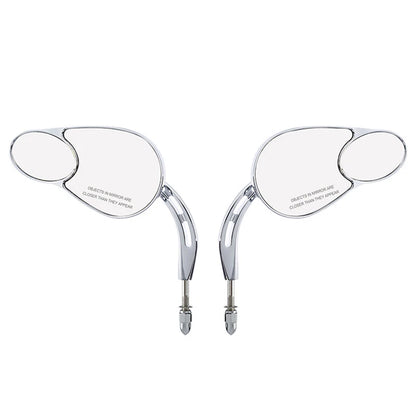 Black/Chrome Rear-View Mirrors for Harley Softail, Touring, Sportster 883-1200
