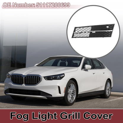 Front Left Fog Light Grill for BMW 528i (2011-2013) - 1 x Black Lens