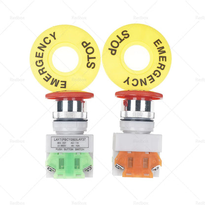 Emergency Stop Button Red Mushroom Push Switch for Various Models