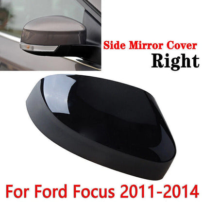 Gloss Black Rear View Mirror Cap Cover for Ford Focus MK3 (2012-2017)