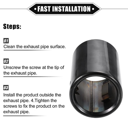 2 x Car Exhaust Tips for BMW 328i 325i E90 Black (2007-2010)