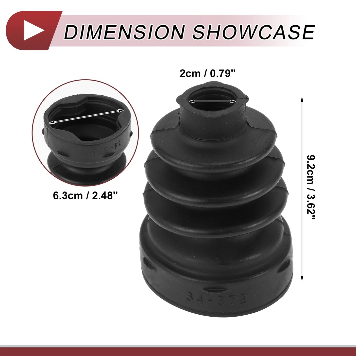 Inner CV Joint Boot Kit w/ Clamps for Mitsubishi Lancer (2012-2017)