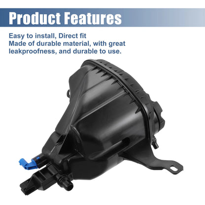 Coolant Radiator Reservoir Tank with Cap & Sensor for BMW F10 528i (2011-2017)