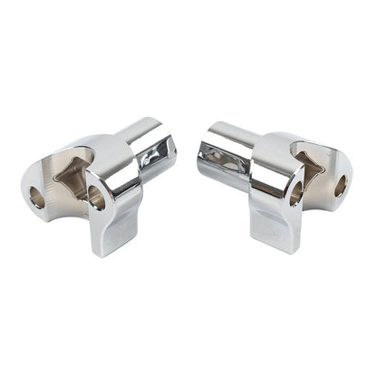 2" Straight Handlebar Risers for Harley Dyna Sportster Softail Chrome