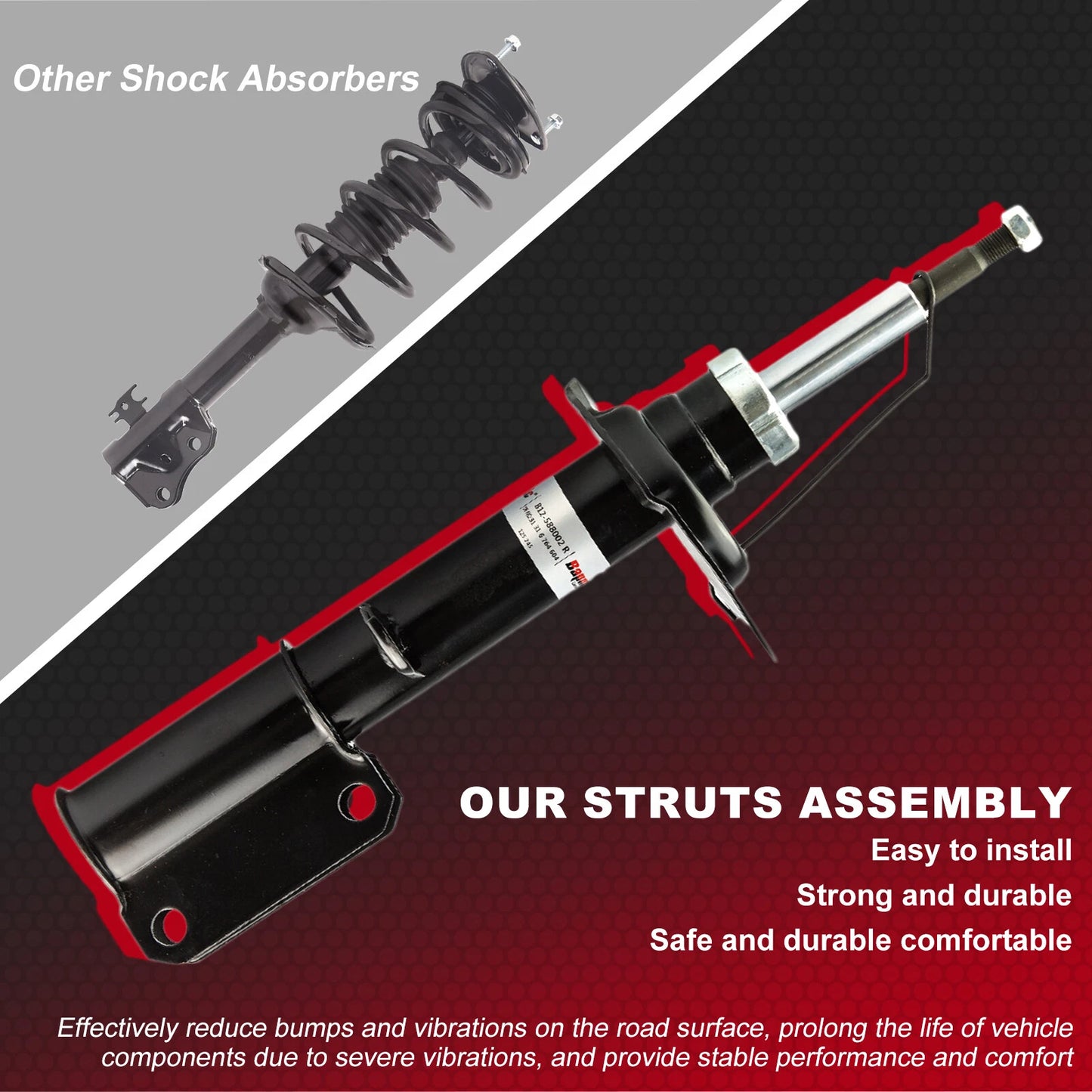 Front Left & Right Shock Absorbers for BMW X5 E53 3.0i 4.4i (2000-2006)