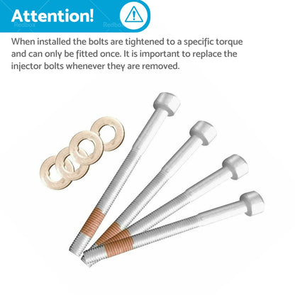 4 x Injector Bolts & Seals for Mercedes Sprinter, Vito, M-Class (2006-2018)