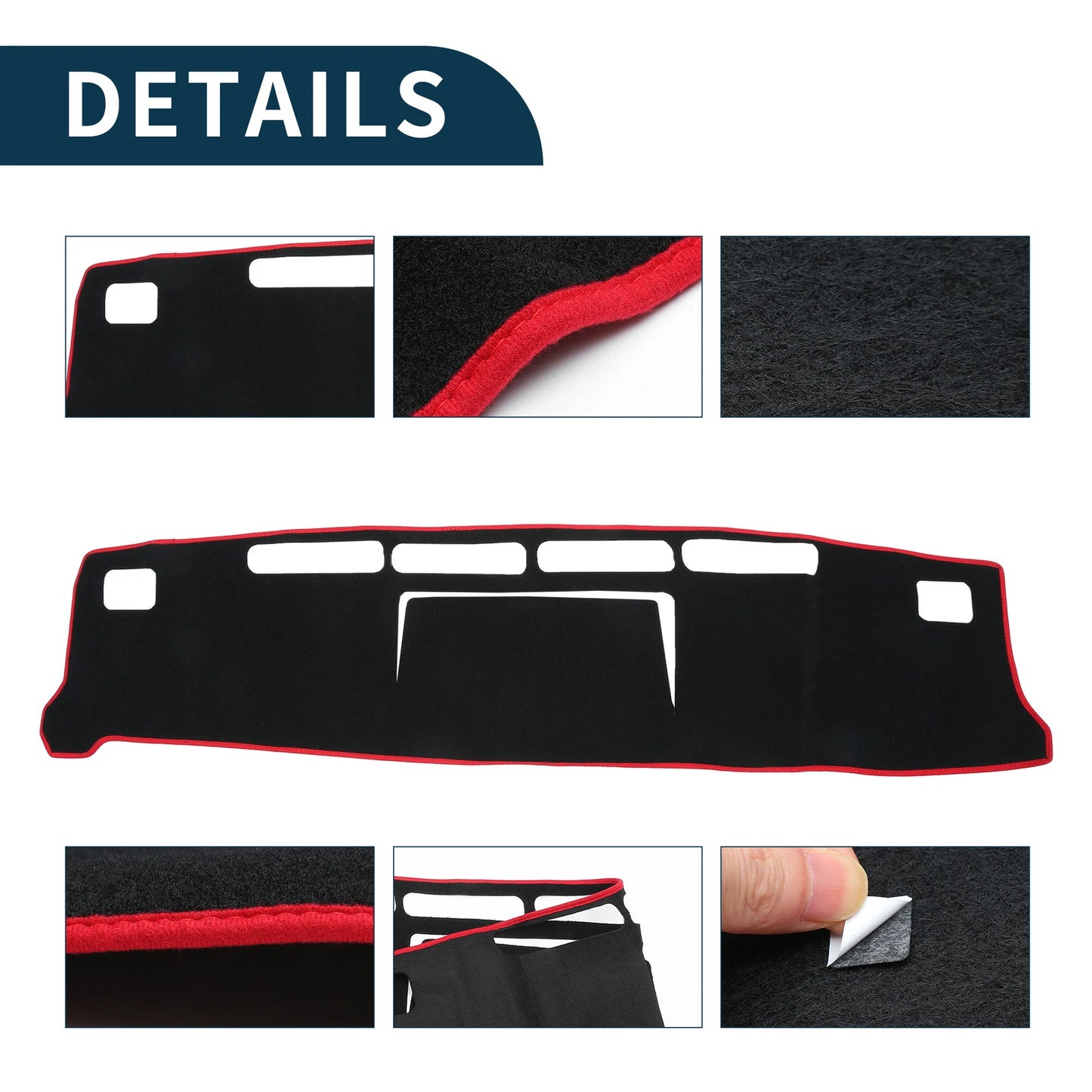 Dashboard Cover Mat for Nissan NV350 Caravan E26 (2012-2024) Black Red