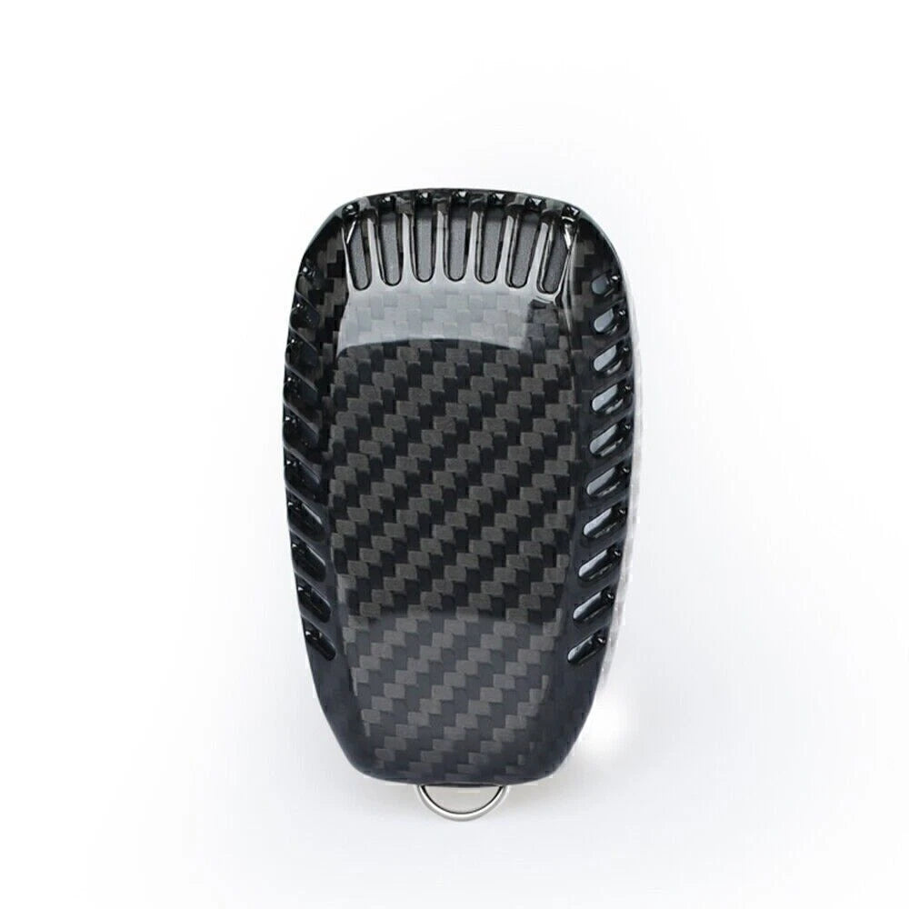 Black Carbon Fiber Key Case Cover for Subaru Legacy XV Forester (2010-2023)