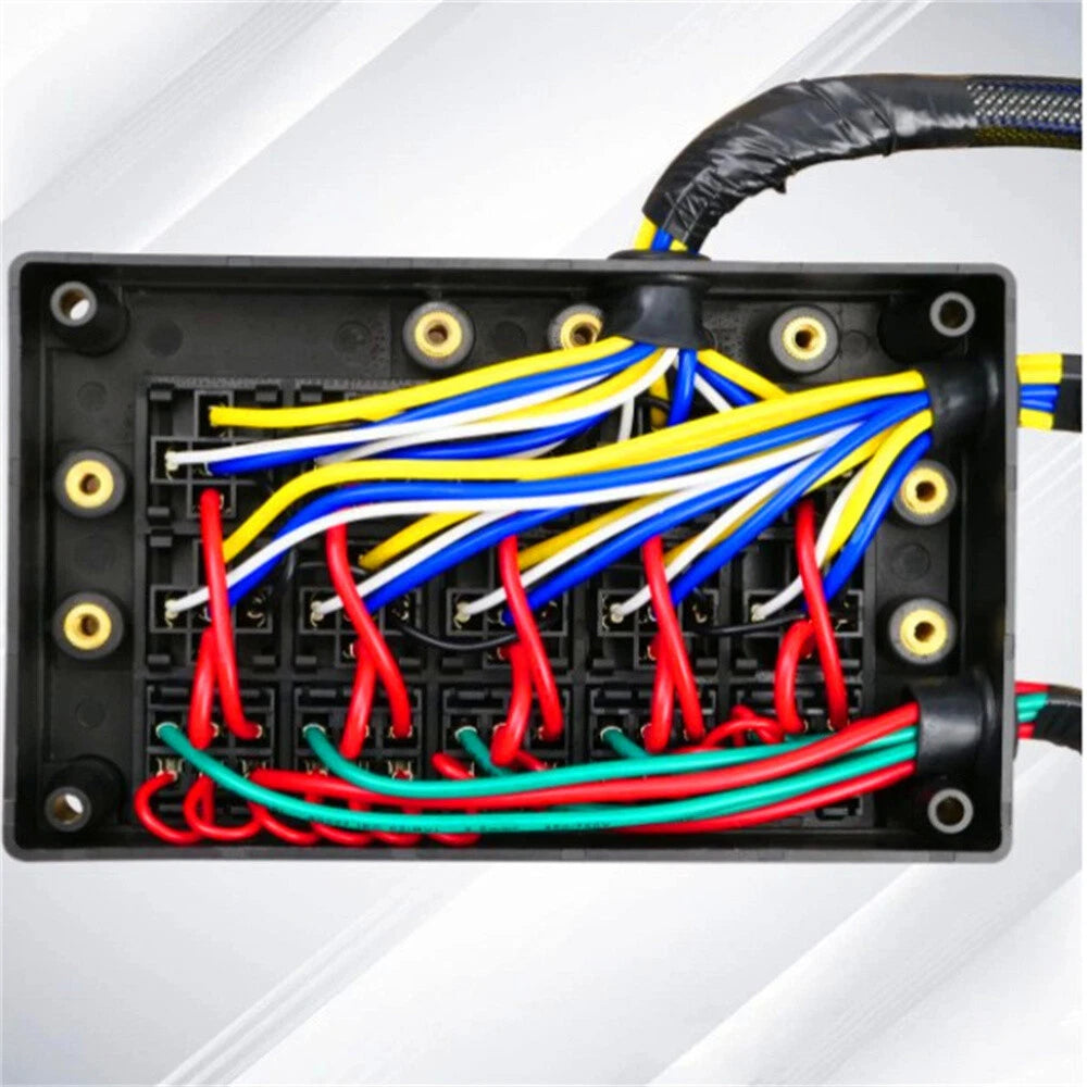 10 x 5Pin 40A Relays & 15 x Fuses Pre-Wired Fuse Relay Box for 12V Car Truck