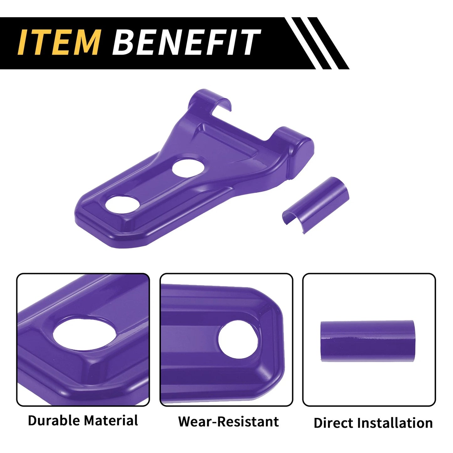 Hood Hinge Cover Trim for Jeep Wrangler JL JLU (2018-2024) - Purple 1 Set
