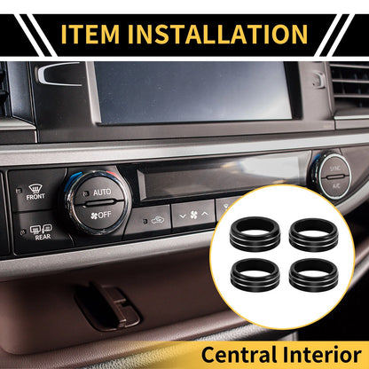 Air Conditioner Heater 4WD Switch Knob Cover Ring for Toyota Tacoma (2020–2023)