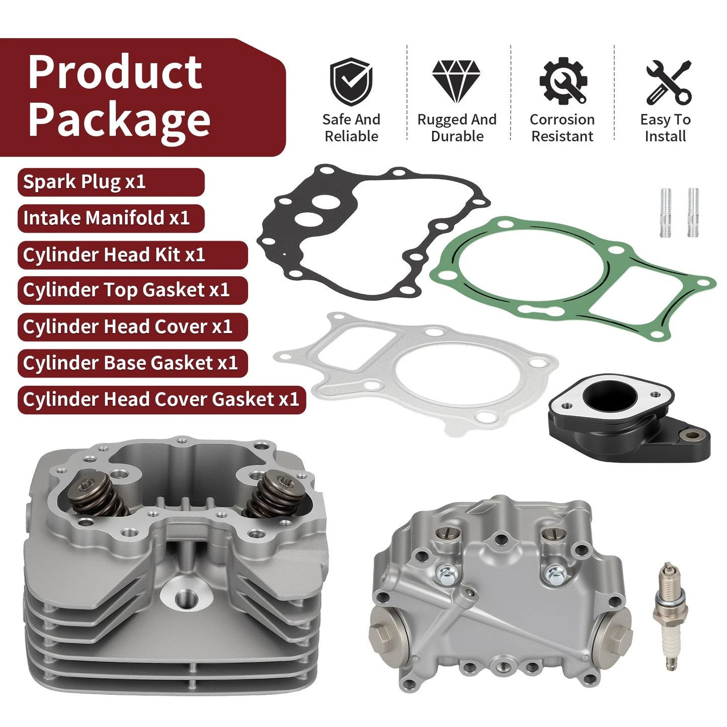 Cylinder Head Cover w/Gasket for Honda Sportrax Recon 250 TRX250TE/TM/EX/TRX250X