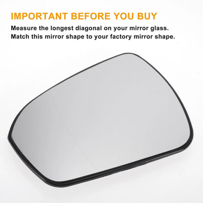 Left Side White Heated Mirror Glass for Ford Mondeo (2014-2022)