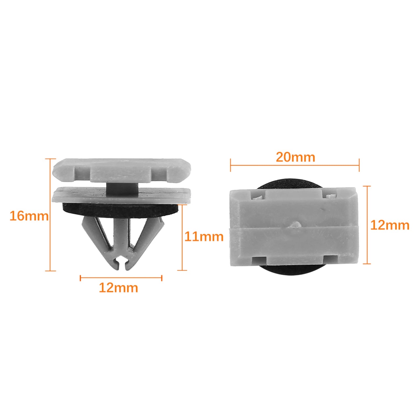 Plastic Rivet Bumper Fastener Clips for Jeep Cherokee WK2 (2014-2023) - 20 pcs