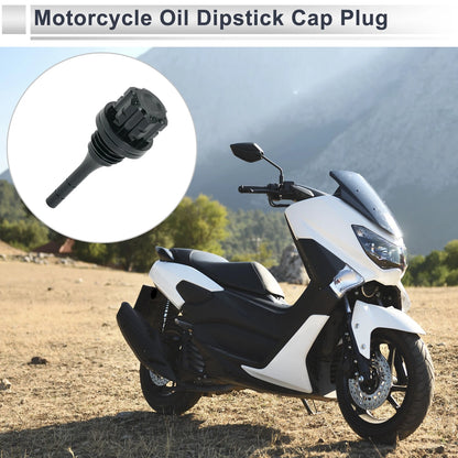 1 x Motorcycle Engine Oil Dipstick Cap Plug for Engine Crankcase Titanium Tone