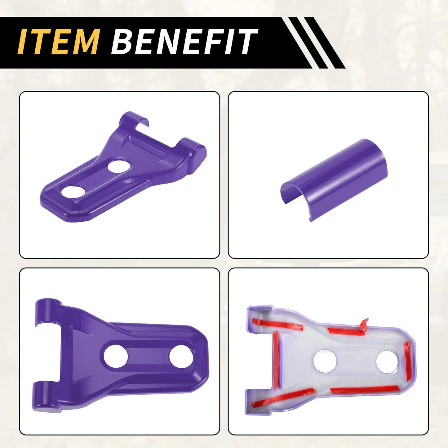 Hood Hinge Cover Trim for Jeep Wrangler JL JLU (2018-2024) - Purple 1 Set