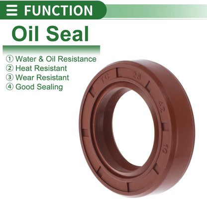 Oil Seal 26x42x10mm FKM Rubber Seal Ring Rotary Shaft 5 Pcs