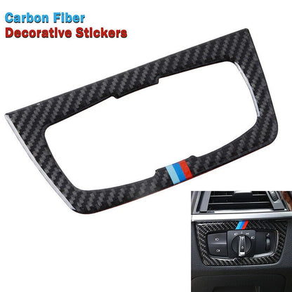 Carbon Fiber Headlight Switch Cover Trim for BMW F30 (2012-2019)