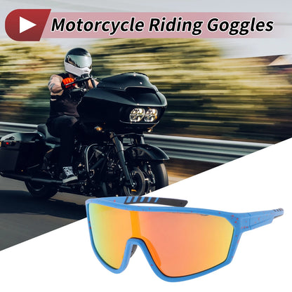 Goggles for Motorcycle Riding Red Lens Black Frame UV400