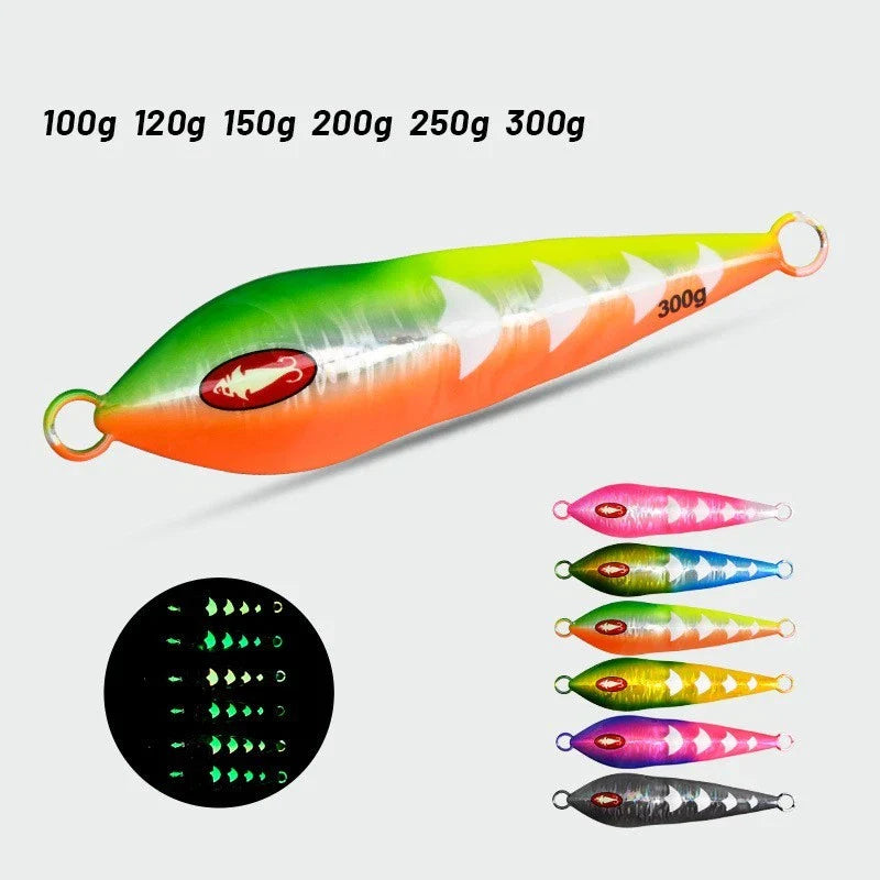 Boat Fishing Slow Pitch Jig Asymmetric Structure Reduces Water Resistance