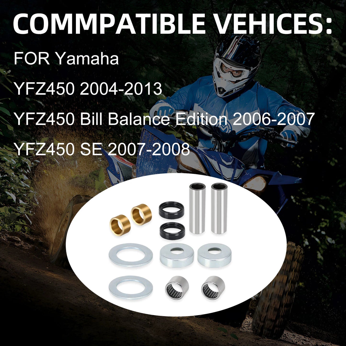 Swing Arm Bearing Seal Rebuild Kit for YFZ450/YFZ450V/YFZ450SE (2004–2013)
