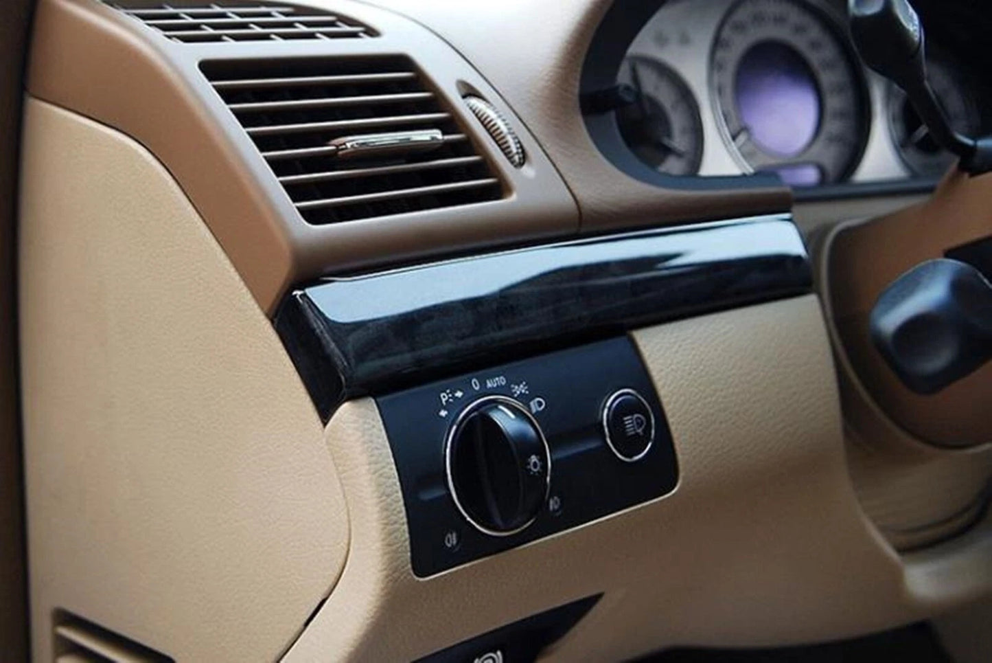 Headlight Switch Panel Cover Trim for Mercedes Benz E-Class (2003-2008)