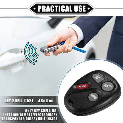 4 Button Keyless Entry Remote Key Cover for Buick Enclave with Blade(2008–2024)