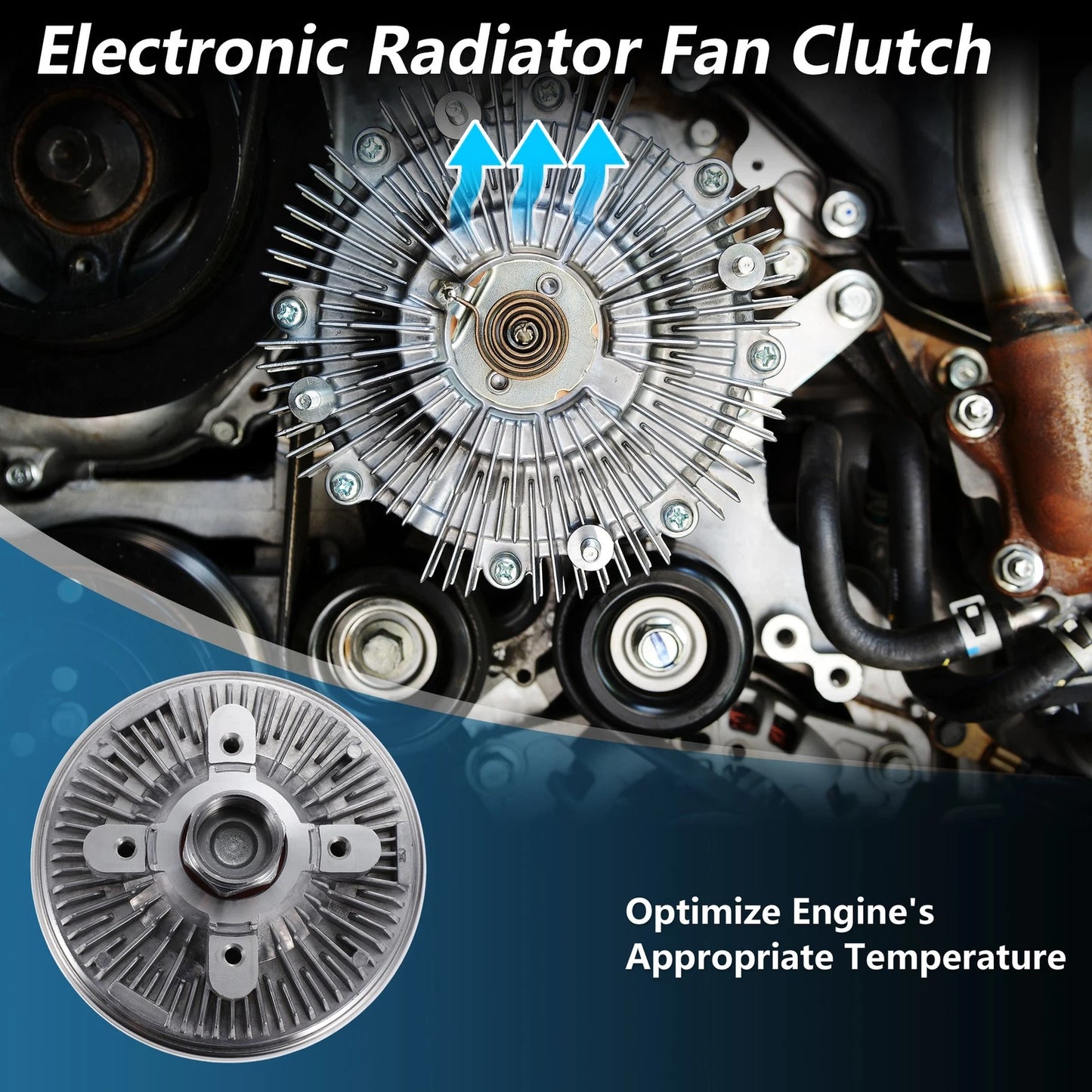 Engine Cooling Fan Clutch for Dodge Ram 2500 I6 5.9L Turbo