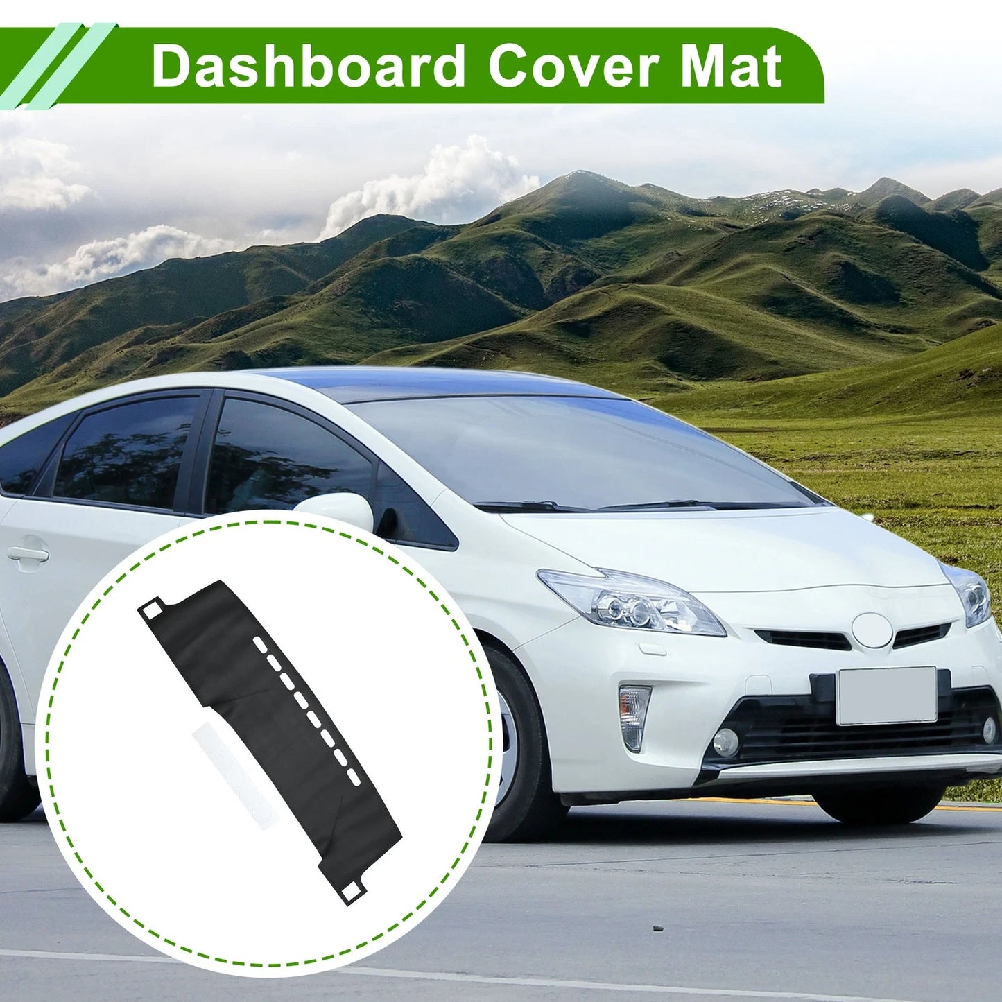 Dashboard Cover for Toyota Prius C Dash Cover Mat Carpet Black (2012–2019)