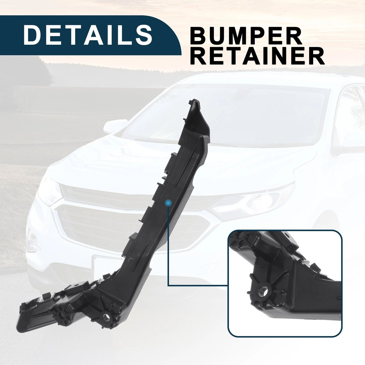 Right Front Bumper Retainer Bracket for Chevy Equinox (2010-2017)