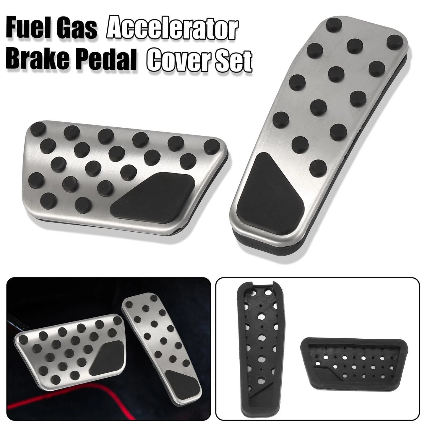 Brake Pedal Gas Accelerator Cover Set for Dodge Challenger (2009-2019)