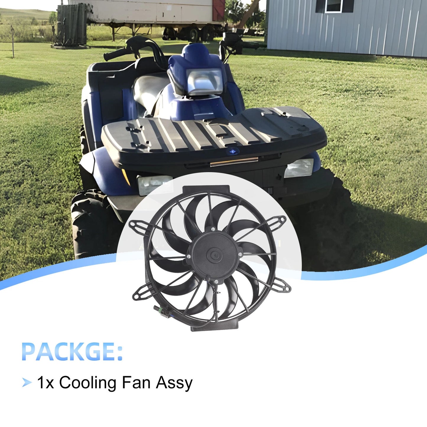 Radiator Cooling Fan Motor for Polaris ATP 500 / Sportsman 450 (2005–2007)