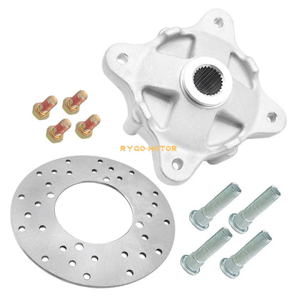 Rear Wheel Hub & Brake Rotor & Studs for Polaris RZR