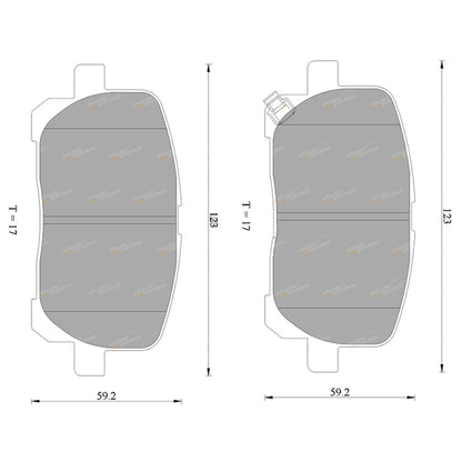 Front Disc Brake Pads for Toyota Avensis Verso (2001–2010)