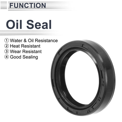Oil Seal / 28x37x8mm / Rotary Shaft Seal Nitrile Rubber Black 5 Pcs