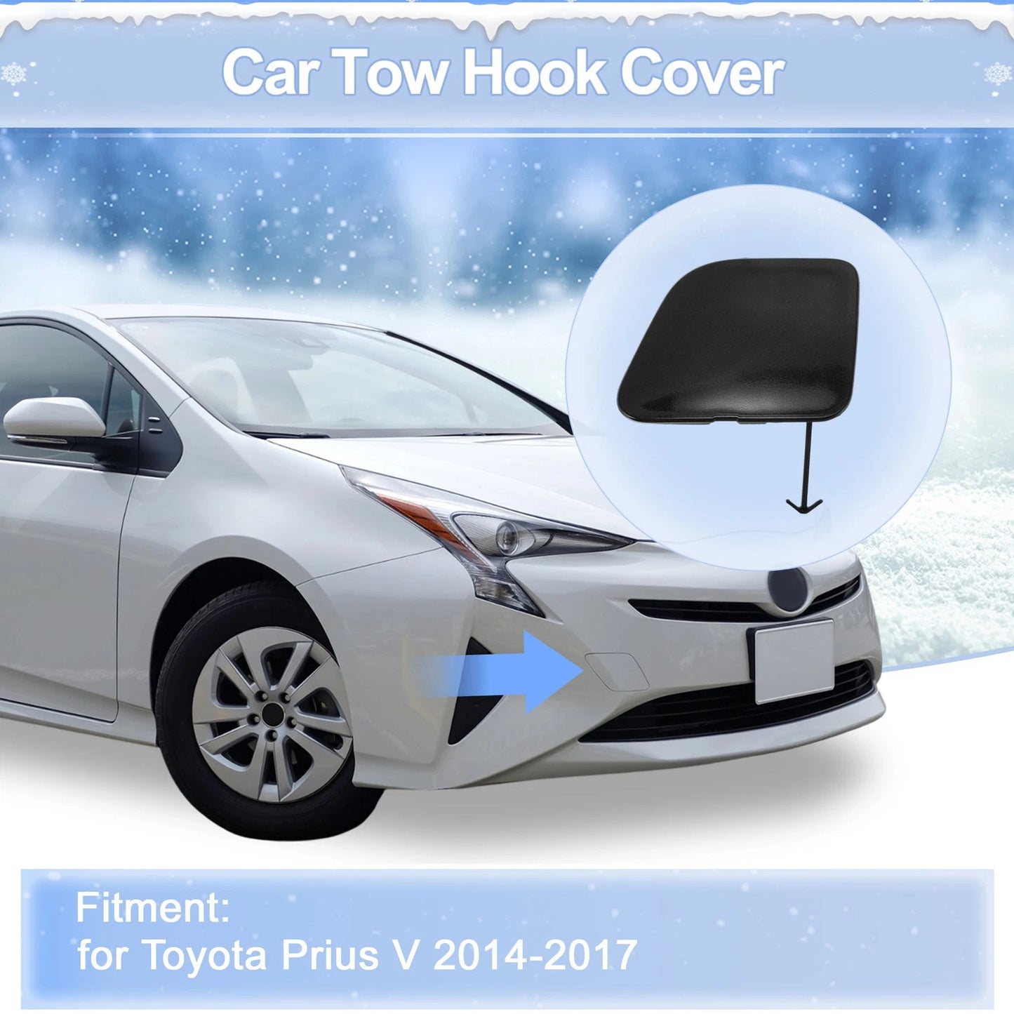 Right Front Car Tow Hook Cover Cap for Toyota Prius V (2014–2017)