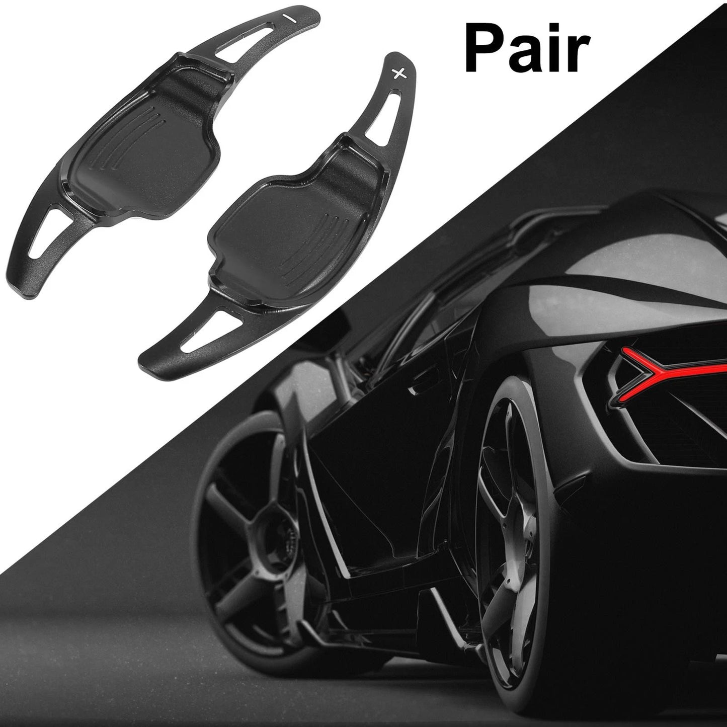 2 x Pair Black Steering Wheel Shift Paddle Cover for Cadillac XT5 Buick Regal