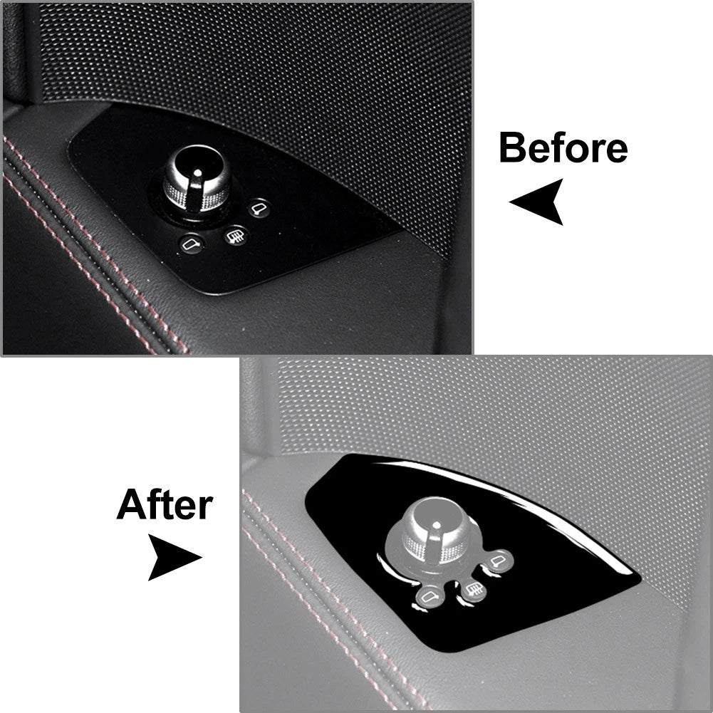 Black Interior Door Lock Button Panel Cover Trim for Audi TT TTS TTRS (08-14)