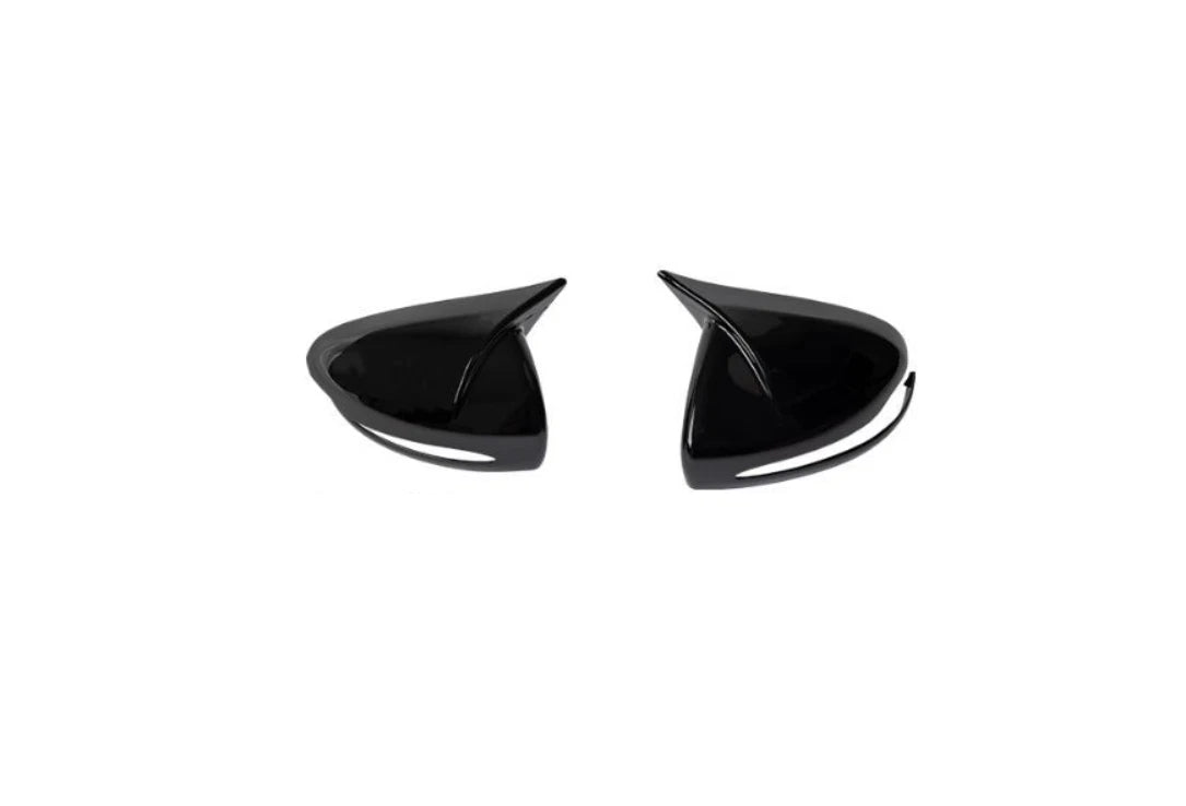 ABS Black Ox Horn Rearview Mirror Lid Cover Trim for Mercedes-Benz C-Class (2015-2021)