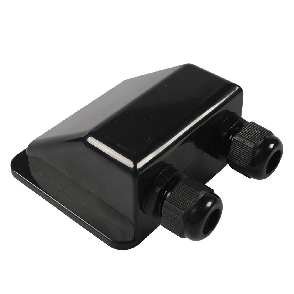 Black Double Wire Cable Entry Gland Box for Solar Panel RV Caravan
